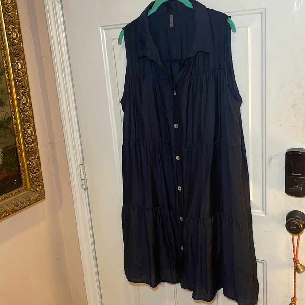 ePretty women’s navy tiered sleeveless dress - size XL - EUC